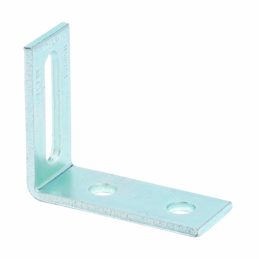 Eaton B-Line series corner angle, 4.12" H x 4.12" L x 1.62" W, Steel, DURA GREEN, Three hole adjustable corner angle, 90 deg