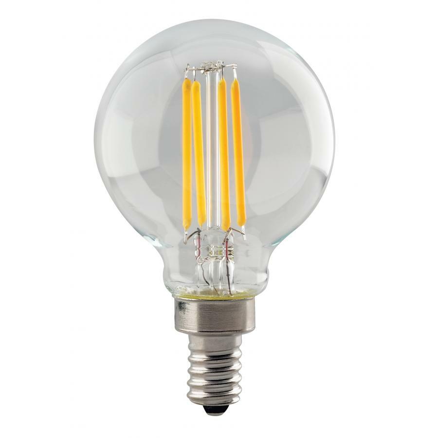 4 Watt G16 LED - Clear - Candelabra Base - 2700K - 350 Lumens - 120 Volts