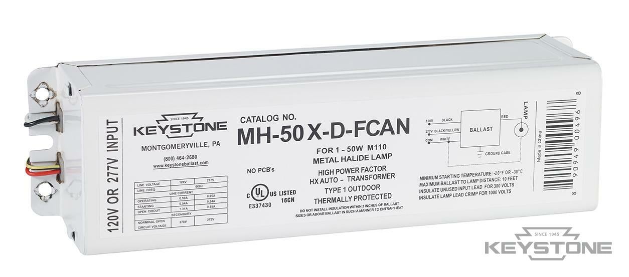 50W Metal Halide, 120/277V, F-CAN