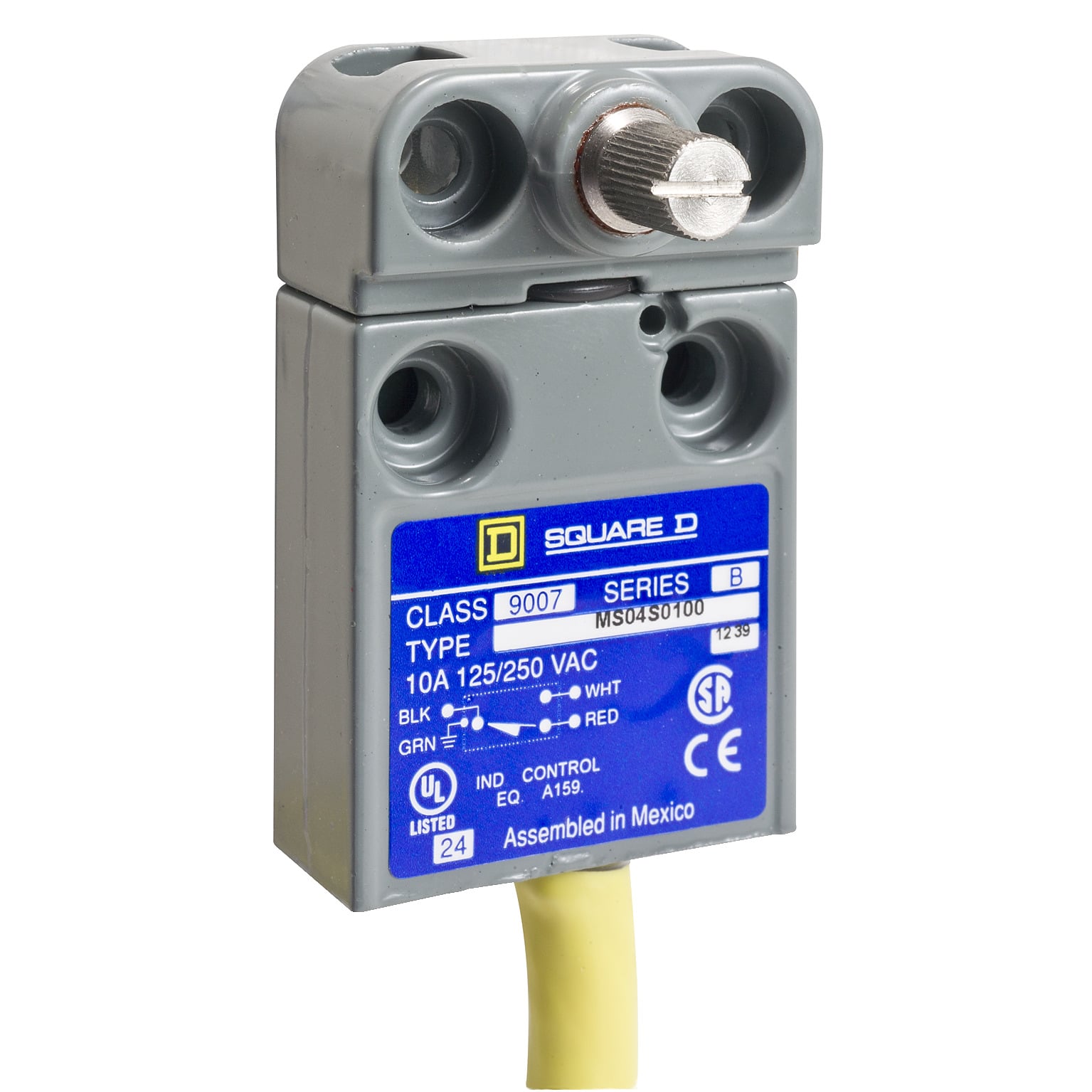 9007MS limit switch - rotary spring rtn. _ CW & CCW - 12' bottom cable