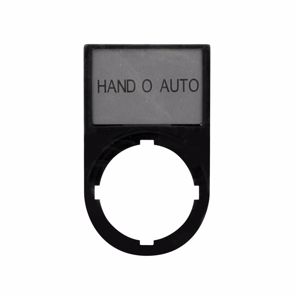 M22S-ST-D12 M22 Complete Legend Plate, 1.18 in W, Black/Silver Field