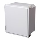 Eaton B-Line series JIC panel enclosure, 15.49" height, 8.34" length, 13.86" width, NEMA 4X, Hinged cover, SDFQR enclosure, Wall mount, Medium single door, Optional external mounting feet, Fiberglass, Seamless poured in-place gasket