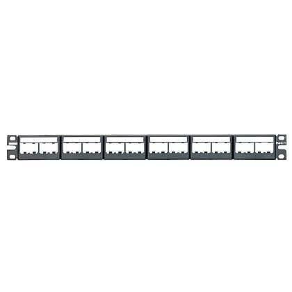 Mini-Com Patch Panel w/labels, 24 Port, 1 RU, BL