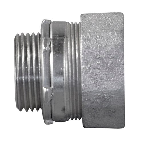 Concretetight Threadless IMC Compression Connector; 1 - 1/2 Inch, Malleable Iron, Compression x MNPT