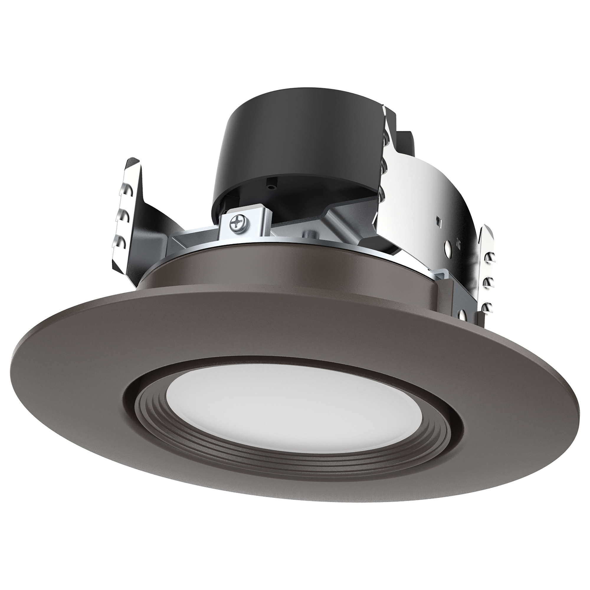 7.5 Watt LED Direct Wire Downlight - Gimbaled - 120 Volt - CCT Selectable - Bronze Finish