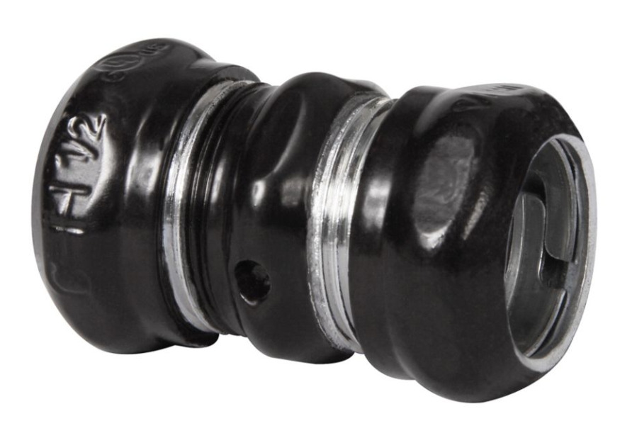 660SGREEN Compression Conduit Coupling, 1/2 in, For Use With EMT Conduit, Steel, Painted