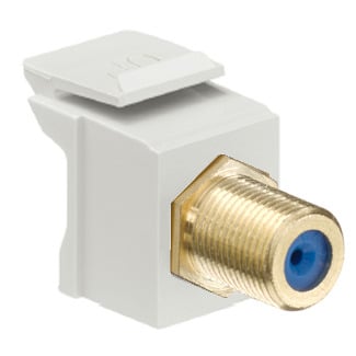 QuickPort F-Type Adapter, Gold-Plated, Light Almond