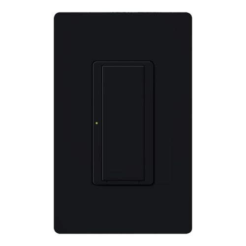 RadioRA 2 Switch, Multi-location/single-pole, neutral required, 120V/8A light or 1/4 HP motor/5.8A motor in black