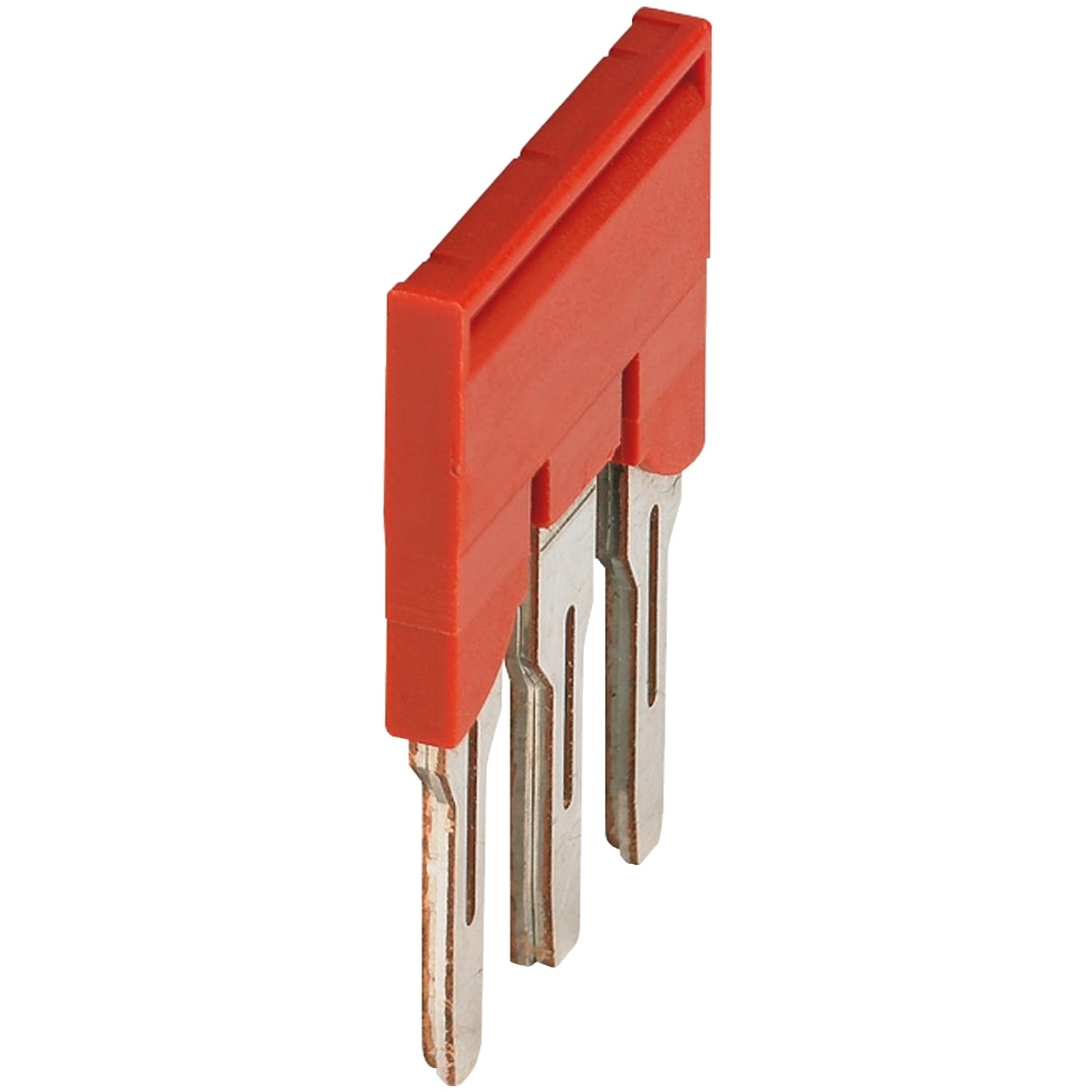 Plug-in bridge, Linergy TR, 3 points, for 6mm terminal blocks, red, 3 way, set of 10