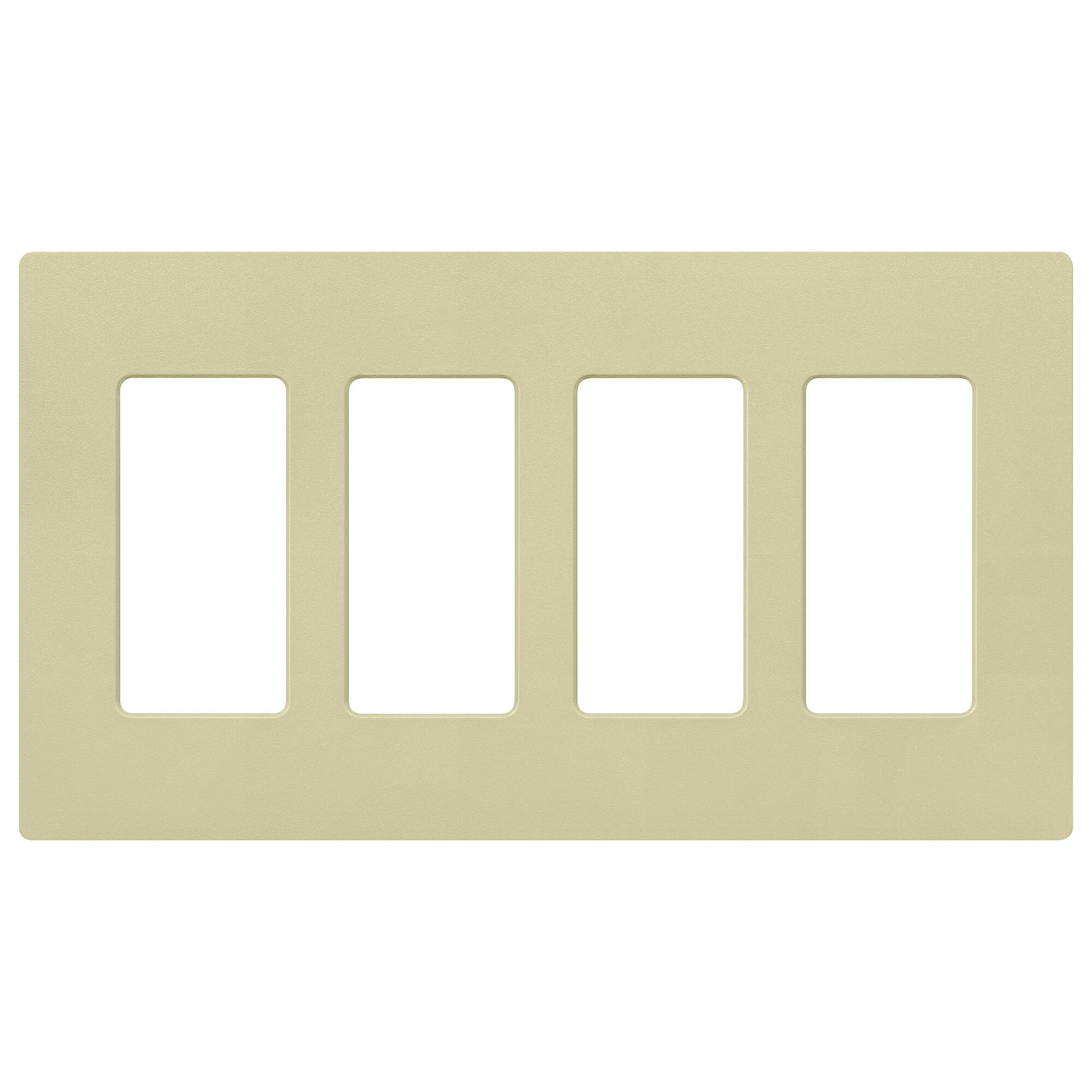 Claro Wallplate, Satin Finish, Four-gang in sage