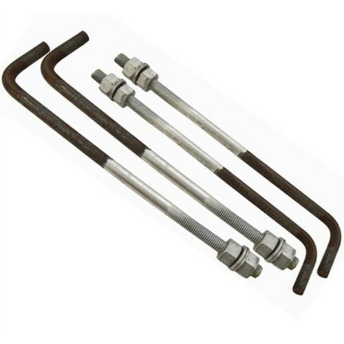 3/4 in. X 18 in. X 3 in. anchor bolts with template for SSS 4C pole, SKU - 800977