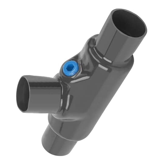PVC Double-Coated Conduit Sealing Fitting, EYS Series for Hazardous Locations, for Sealing in Vertical or Horizontal Position, Female Hub, Hub Size 2 Inch/53 Metric, Turning Radius 2.31 Inch/58.67 Millimeters, Ductile Iron, Gray