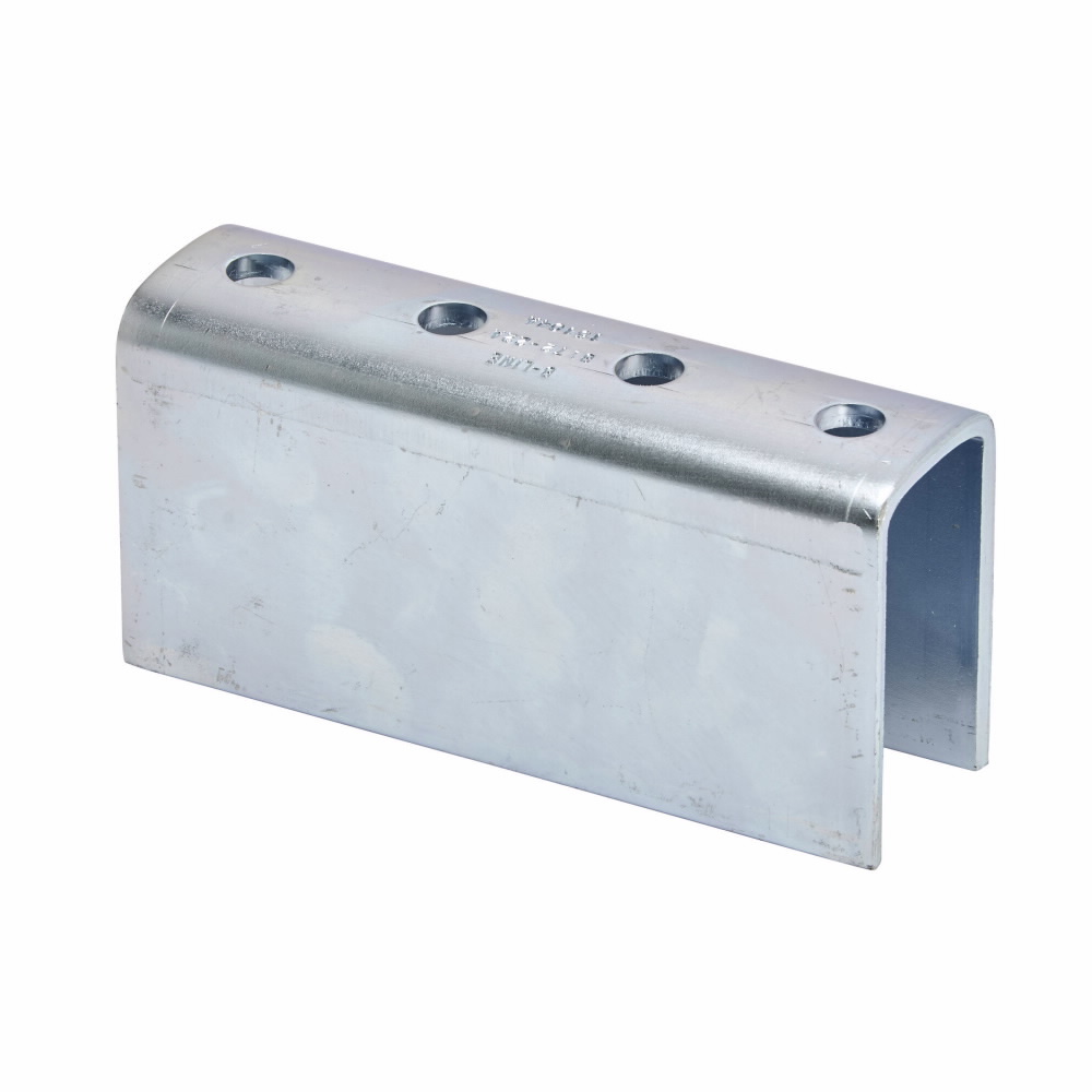 Eaton B-Line series clevis fitting, 3.25" H x 7.24" L x 2.12" W, Steel, Electro-plated, 7/32" Gauge, Fits channel for B11 or B22A