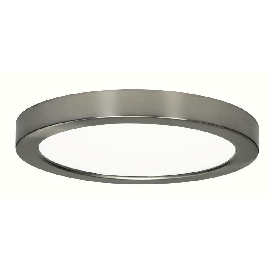 13.5 Watt - 7" Flush Mount LED Fixture - 5000K - Round Shape - Brushed Nickel Finish - 120 Volts