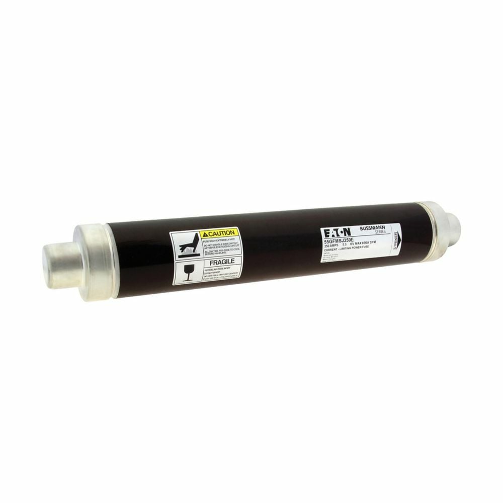 Eaton Bussmann series Fuse, , 300A:350A, Barrels:1, Current Rating:350A, Fuse Indicator:With Indicator, Fuse Type:High Voltage, Interrupt Capacity:65 KA, Interrupt Rating:65 KA, Maximum Design Voltage:5.5 kV