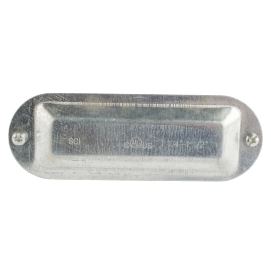 Series 35 1 Inch Conduit Body Cover, Stamped Steel Zinc Plated, Supplied with Stainless Steel Stamped Steel Screws, Raised Dome Cover Affords Additional Wiring Room