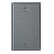 1-Gang, No Device Blank Wallplate, Standard Size, Box Mount, Stainless Steel