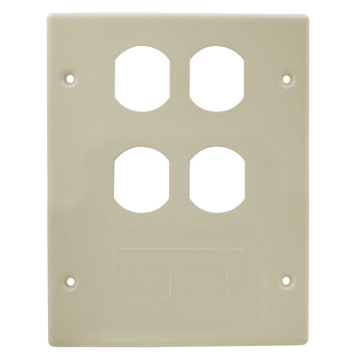 Metal Raceway, HBL6750 Series, Device Cover Plate, 3-Gang, 2) Duplex and 1) Modular, Ivory