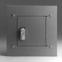 utility enclosures, 36" height, 4" length, 24" width, NEMA 1, Hinged cover, TCF cabinet, Flush mounted, Medium single door, Thru holes, Carbon steel