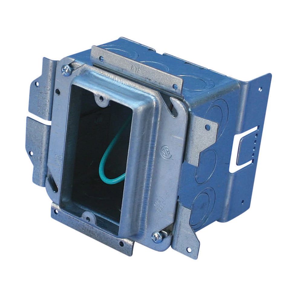 nVent CADDY All-in-One Stud-Mounted With Removable Mud Ring, 1 Gang, w/Ground, 5/8" Drywall, 3 5/8"
