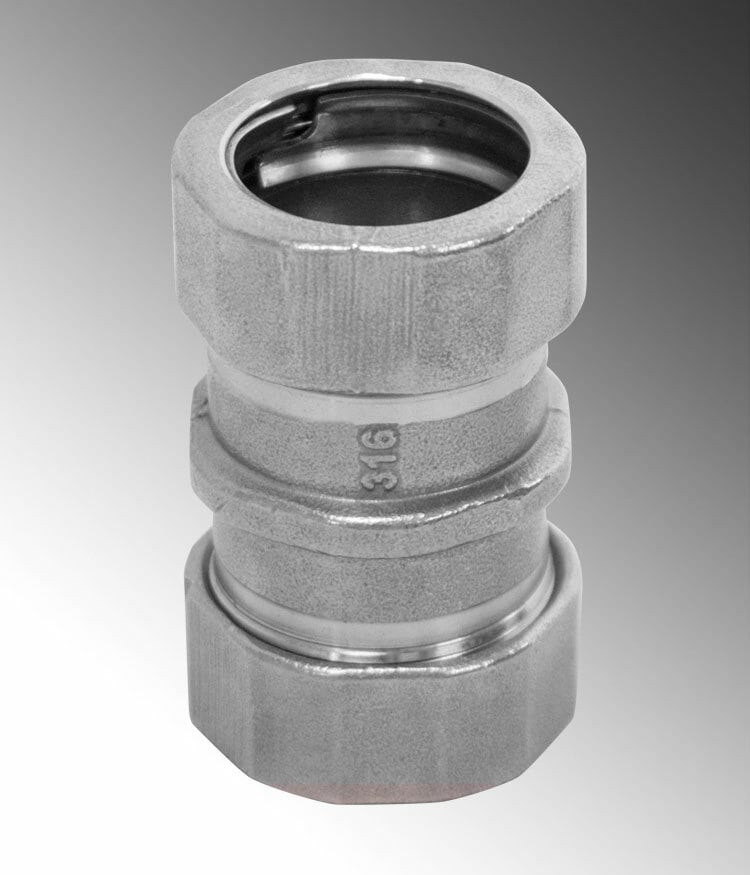 EMT Stainless Steel 316 Compression Coupling 3/4" Trade SizeFor EMT