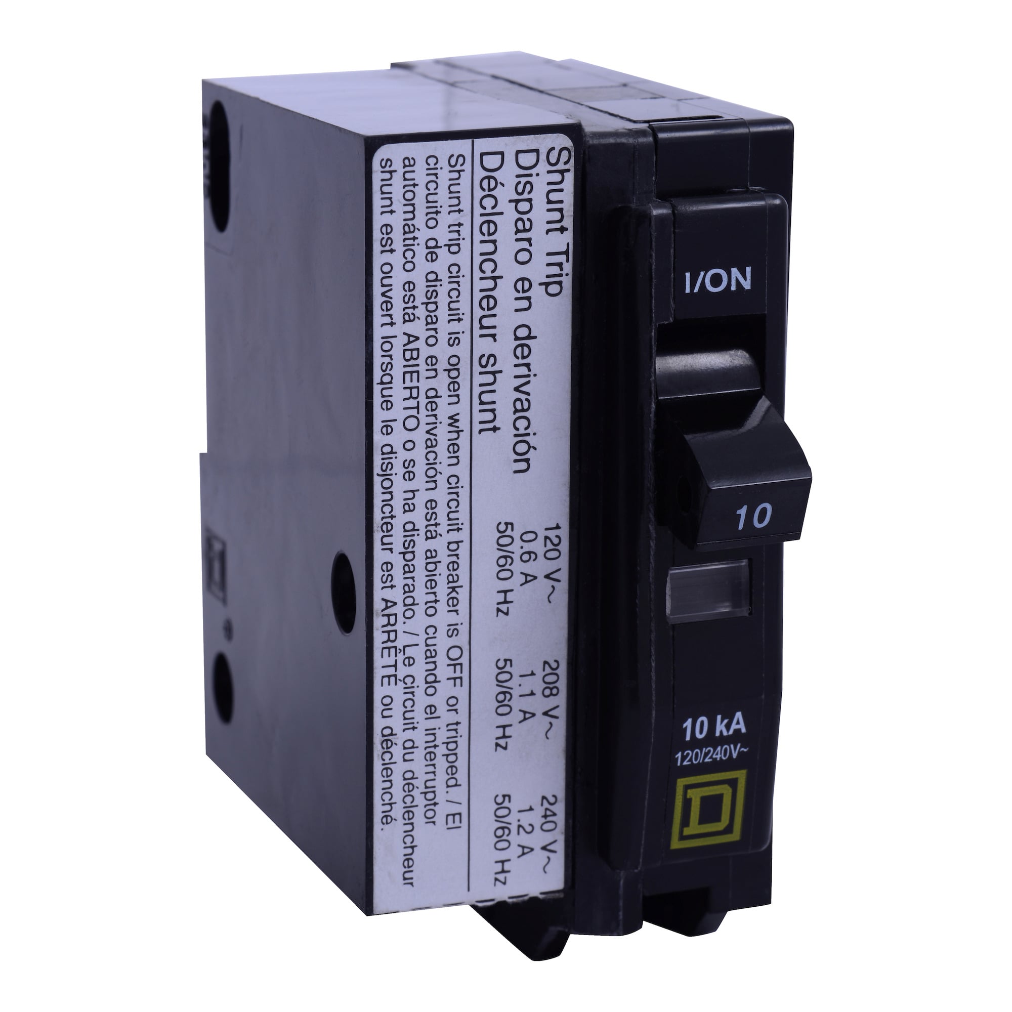 Mini circuit breaker, QO, 30A, 1 pole, 120/240 VAC, 10 kA, plug in mount, AC shunt trip