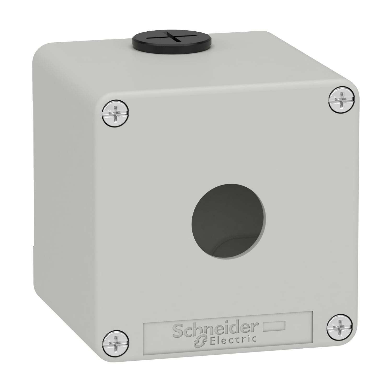 Die cast empty control station, Harmony XAP, XB2 SL, zinc alloy, grey, M20, 1 cut out 22mm, 80x80x77mm, UL cULus