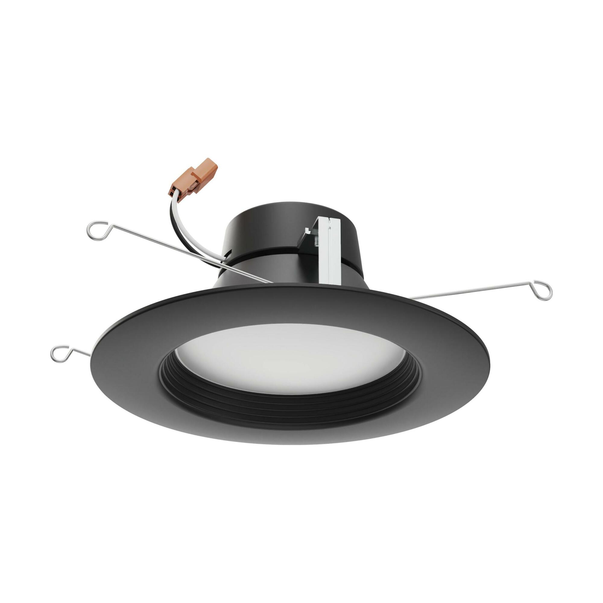 9 Watt - LED Downlight Retrofit - 5 Inch - 6 Inch - CCT Selectable - 120 Volts - Dimmable - Black Finish