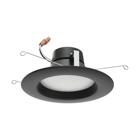 9 Watt - LED Downlight Retrofit - 5 Inch - 6 Inch - CCT Selectable - 120 Volts - Dimmable - Black Finish
