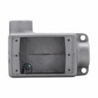 Eaton Crouse-Hinds series Condulet FD device box, Deep, Feraloy iron alloy, Single-gang, L shape, 1/2"