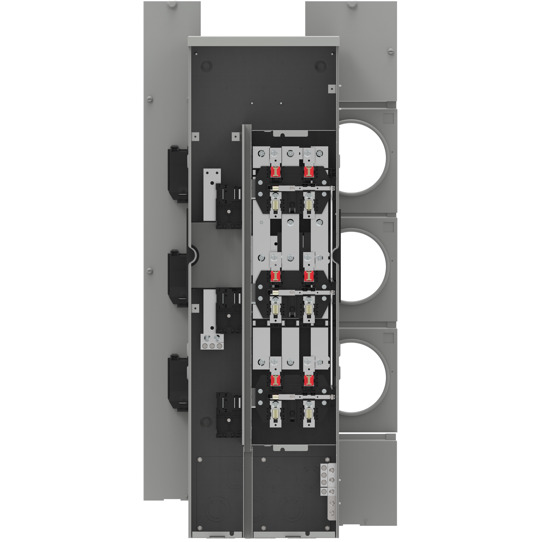 Meter Breaker Stack WMM32125J Residential Meter Stack, 3 Phase 4 Wire Incoming, 1 Pha ...