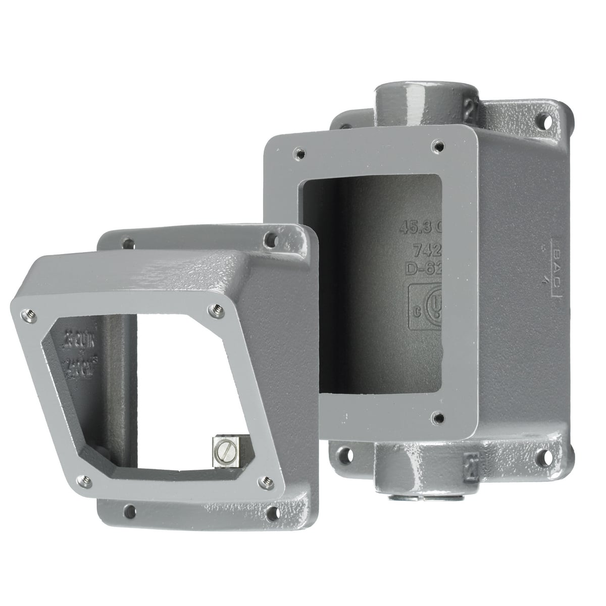 Pin and Sleeve Products, Receptacle or Inlet Angle Box, 20 or 30A