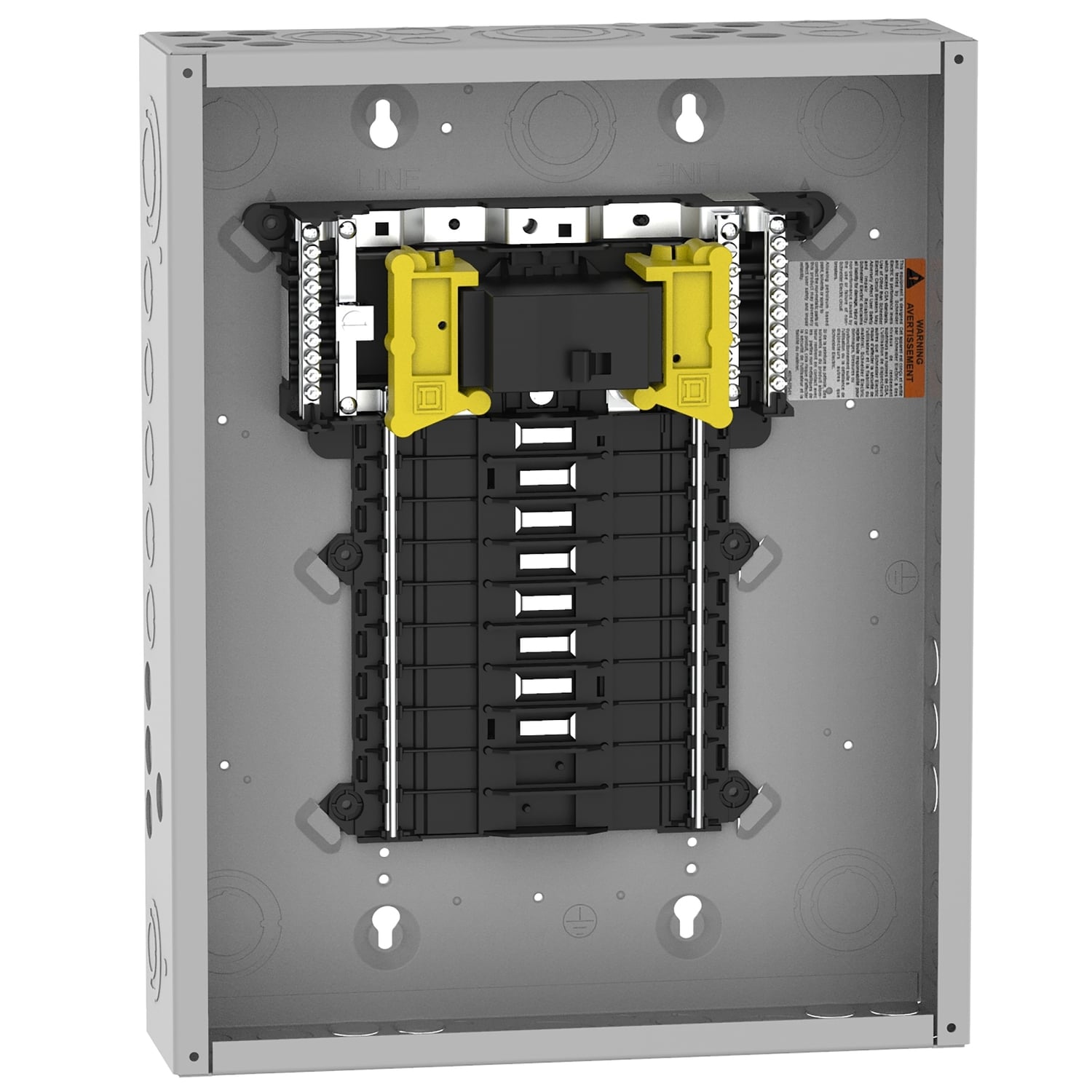 Load center, QO, 1 phase, 16 spaces, 24 circuits, 100A convertible main breaker, NEMA1
