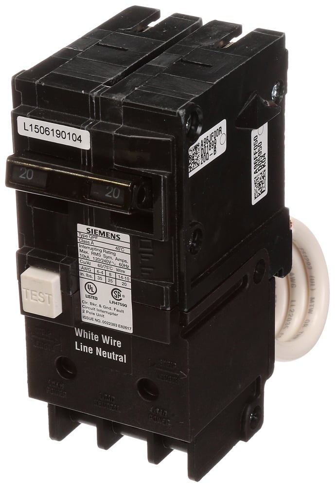 BRKR 15A 2P 120/240V 10K QPFB GFCI 5MA