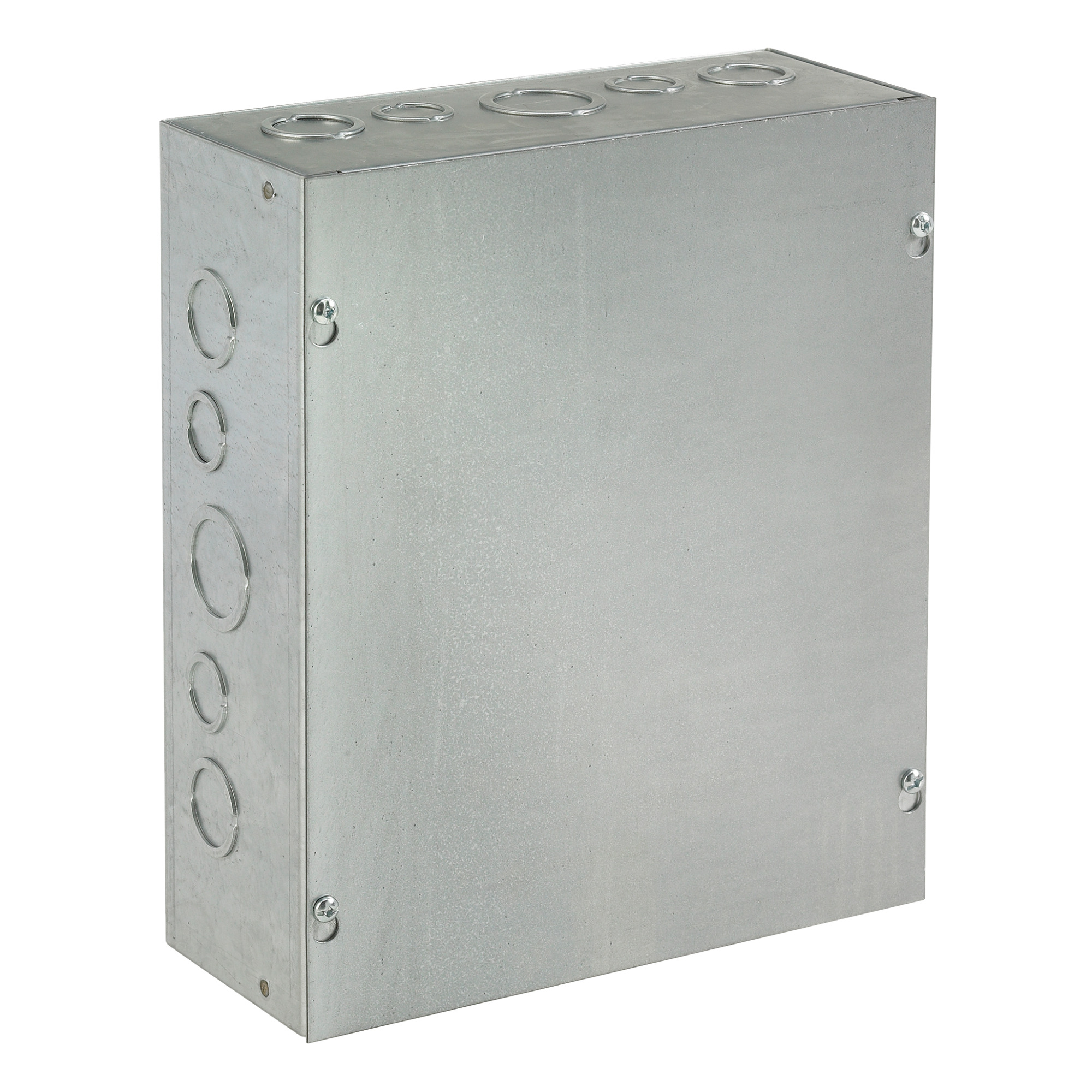 Screw-Cover Enclosure Type 1 with Knockouts, 12x10x6, Galvanized, Steel
