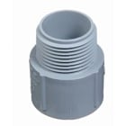 E943J Male Terminal Adapter for PVC Schedule 40/80 Conduit, 2 inch, Gray