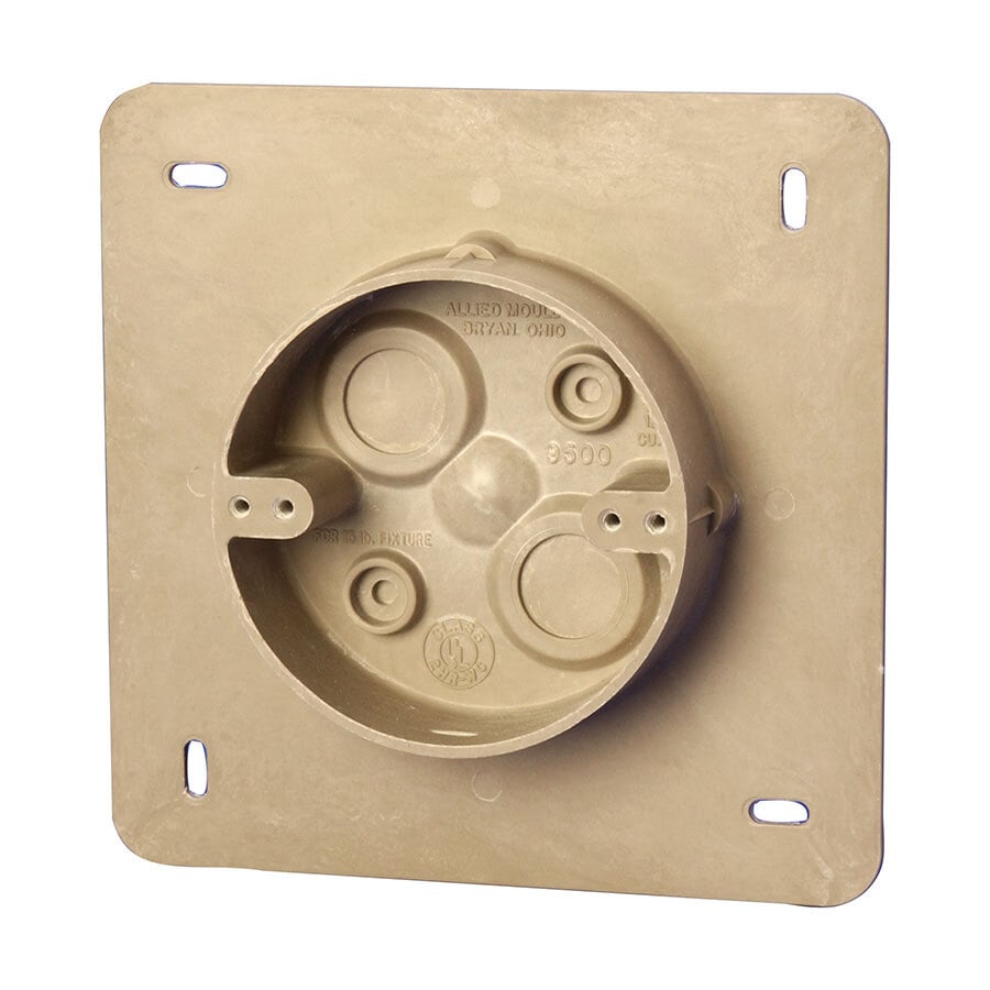 Fbrgls 4 In Rnd Out Box 7 In Sq Mounting Flange For Outside Light Fx 15 Lb Fx Rtd