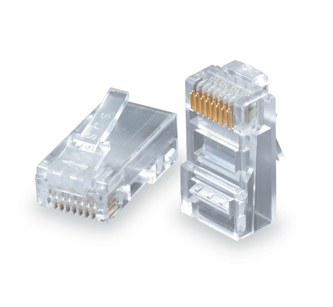 Cat5 RJ45 8P/8C Plug 24 AWG Solid Cable - 100 Pack
