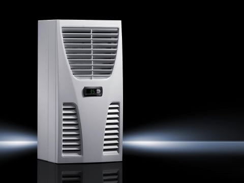 Air/water heat exchangers, Wall-mounted, Water-carrying parts, copper/brass (Cu/CuZn), color: RAL 7035, supply includes: Fully wired ready for connection (plug-in terminal strip), Drilling template, Sealing and assembly parts