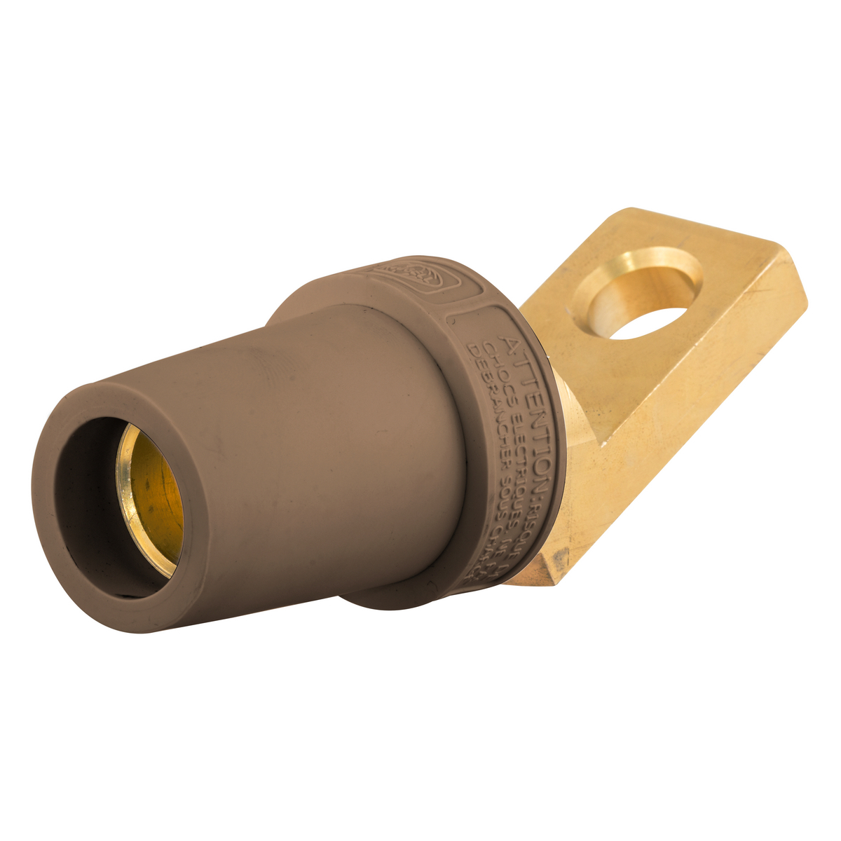 Single Pole Products, 300/400A Series,Angled Female, Offset Stud Type, Brown