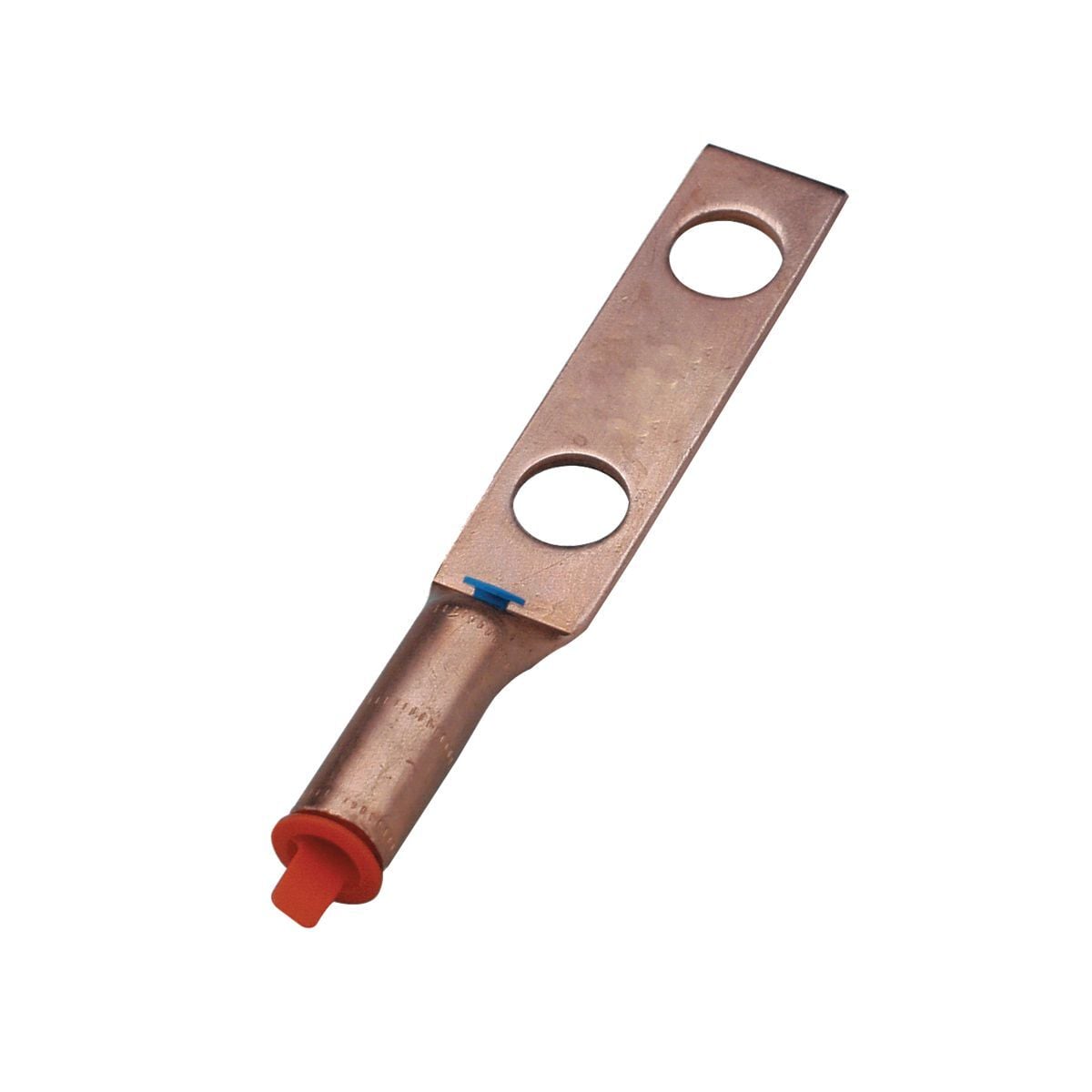 HYLUG? Copper Compression Terminal for Grounding; 2-Hole; 3/8" Stud; Long Barrel; Accommodates: #2 AWG