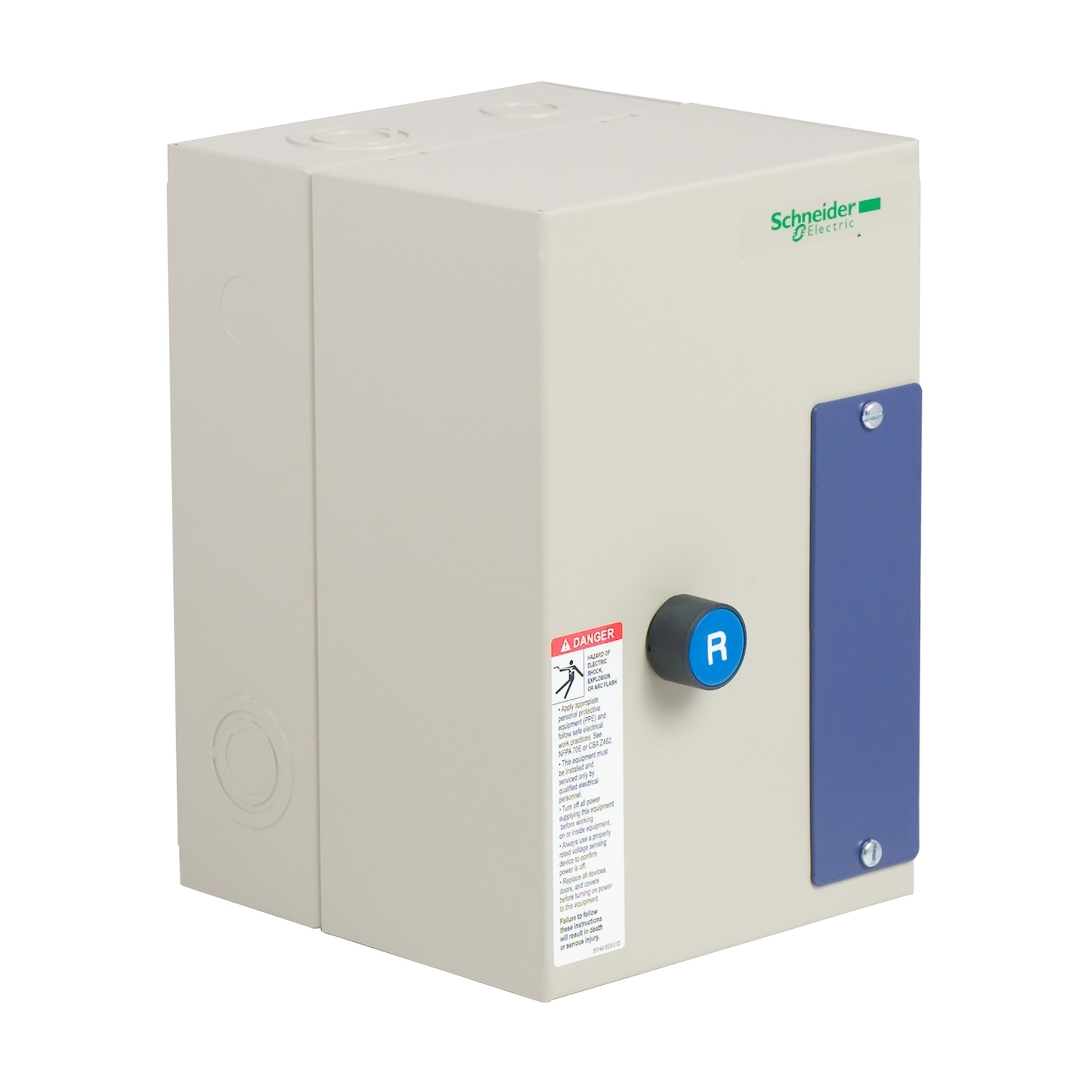 Full Voltage Non-Reversing Starter TeSys D, 3 pole, Type 1, 9A, 480VAC Coil