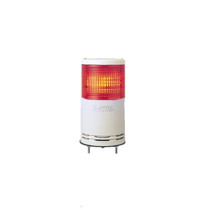 Harmony XVC, Monolithic precabled tower light, plastic, red, 100, base mounting, steady or flashing, buzzer, IP54, 24 V DC