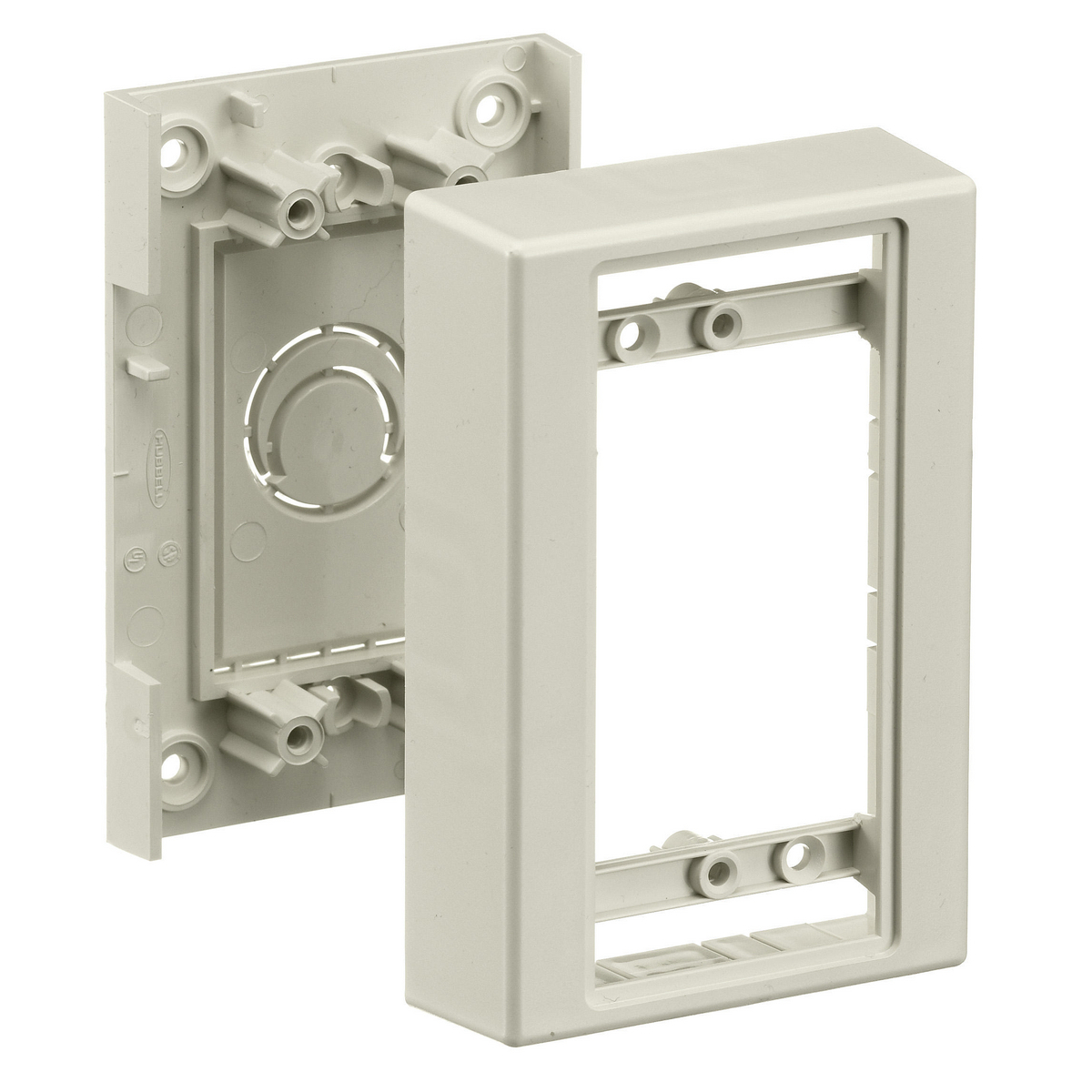 Non-Metallic Raceway, WallTrak1 Series, Box, 1-Gang, Low Profile