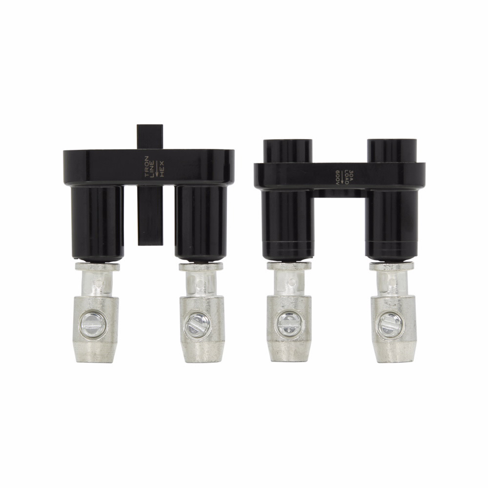 Eaton Bussmann series HEY inline fuse holder, 600V, 0-30A, Loadside: Copper Setscrew #12-3, Lineside: Copper Setscrew #12-3, Two-pole