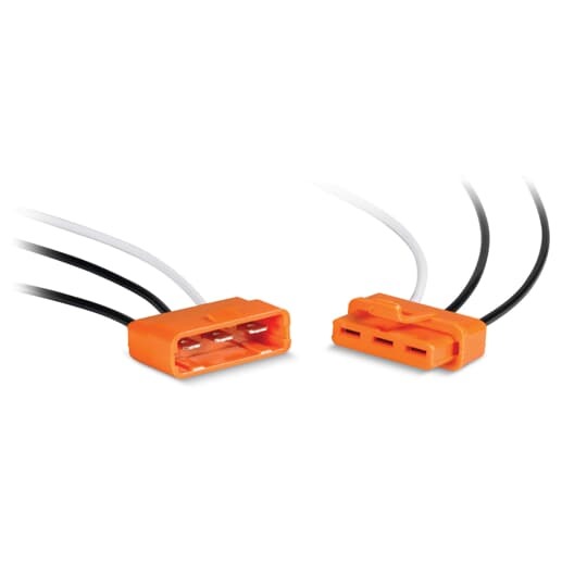 3-Pole Luminaire Disconnect with Polycarbonate housing and Insulated 18 AWG solid copper leads, Bulk Pack