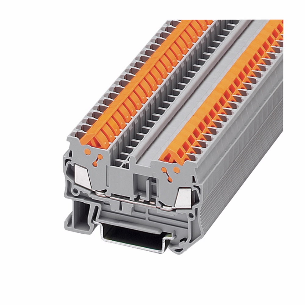 Eaton XB IEC terminal block, IDC-Single Level Terminal Blocks, IEC-XB Series, EN 15A, UL 10A, 17.5A connection, Gray, 16 AWG/2.5 mm2 maximum wire, EN 550V, UL 600V, 800V connection, EN/UL #24-16 AWG and connection wire range