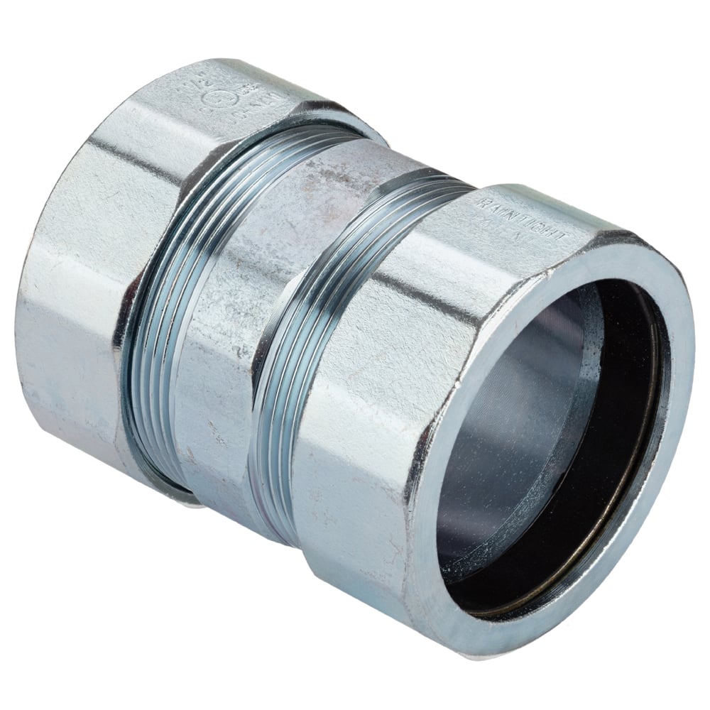 3104-RT Raintight Rigid Compression Coupling, 1-1/2 inch, Steel