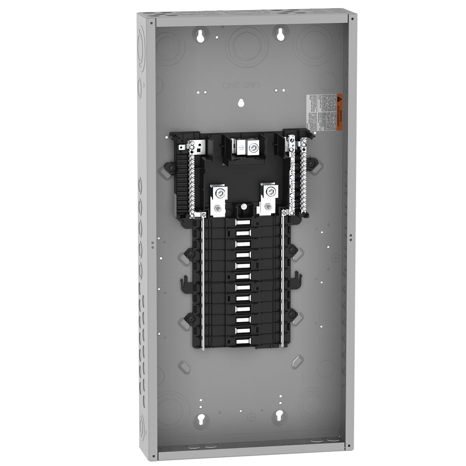 Load center, QO, 1 phase, 24 spaces, 36 circuits, 200A convertible main breaker, PoN, NEMA1, gnd bar