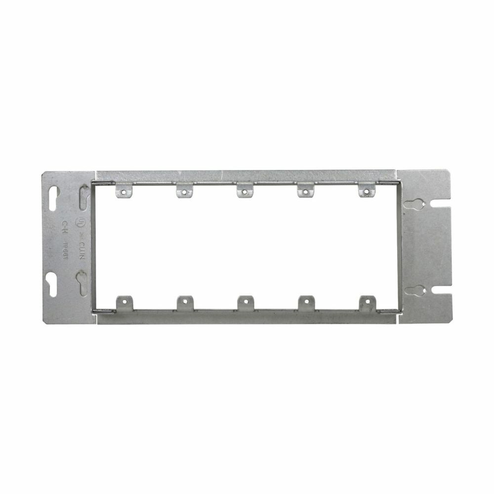 Eaton Crouse-Hinds series Gang Box Cover, Raised surface, Steel, Five-gang, 23.0 cubic inch capacity